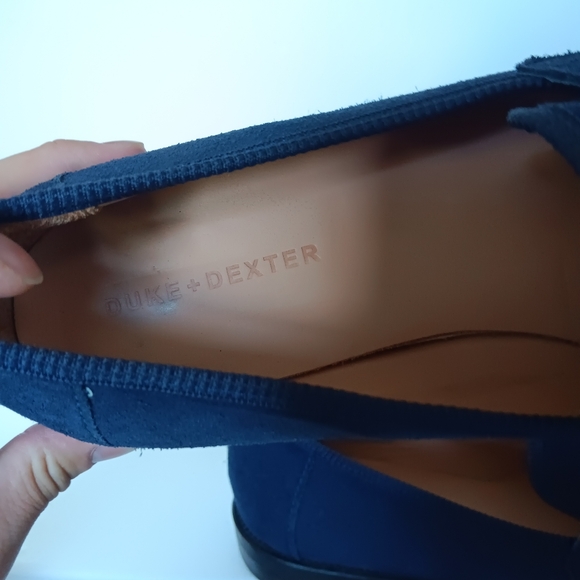 Duke + Dexter Sovereign Penny Loafers Blue suede UK 12 US 13 England main image 4
